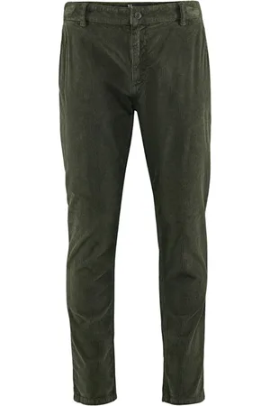 Bomboogie Bukser, Herre, Grøn, W38, Slim Fit Corduroy Chino Bukser