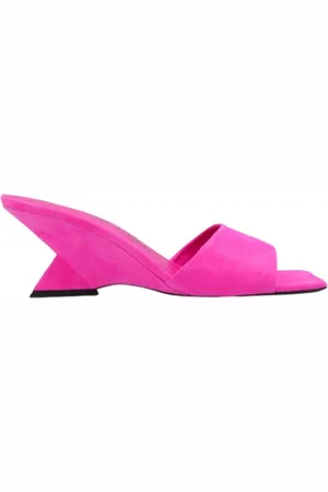 The Attico Sko, Dame, Lyserød, 37 1/2 EU, Suede, Cheope Suede Wedge Mules