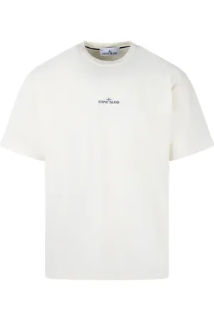Stone Island Top, Herre, , S, Bomuld, Grafisk Print Crewneck T-shirt