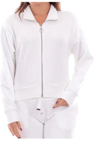 Colmar Sweathshirts & Hoodies, Dame, Hvid, S, Uld, Hvid sweater med lynlås