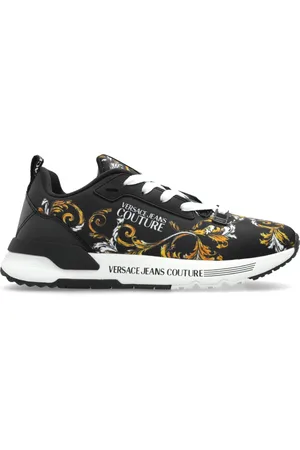 VERSACE Sko, Dame, Sort, 36 EU, Uld, Sneakers med barokmønster