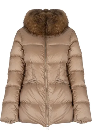 Liu Jo Jakke, Dame, , 2XS, Uld, Elegant Pelsforet Hættejakke