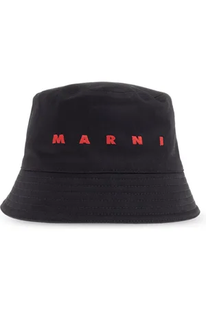 Marni Tilbehør, Herre, Sort, S, Bomuld, Logo Bucket Hat II