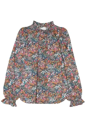 Apof Bluser & Skjorter, Dame, Flerfarvet, M, Bomuld, Faria Flowers Bluse