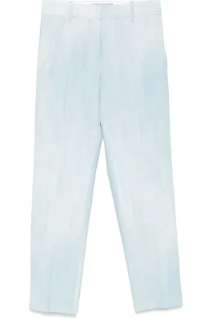 ERMANNO SCERVINO Bukser, Dame, Blå, S, Denim, Elegante slim-fit bukser