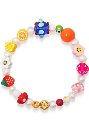 Nialaya Tilbehør, Dame, Gul, S, Uld, Berry Pearl Armbånd