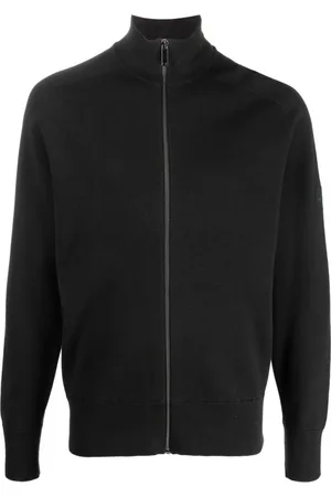 Calvin Klein Strik, Herre, Sort, 2XL, Bomuld, Milano Stitch Zip Jakke