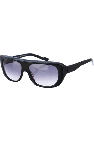 Courrèges Tilbehør, Dame, Sort, ONE SIZE, Ovale sorte acetat solbriller