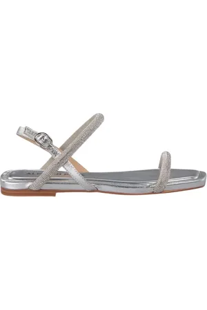 Alma en Pena Sko, Dame, Grå, 39 EU, Flad sandal dobbeltrem