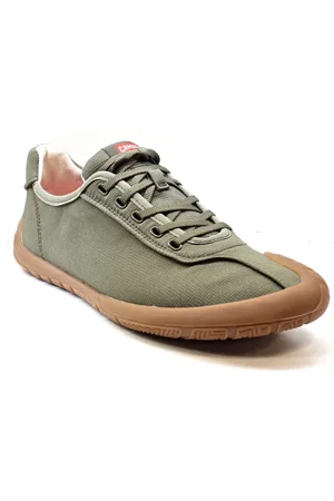 Camper Sko, Herre, Grøn, 43 EU, Kanvas Engelsk Stil Sko i Khaki