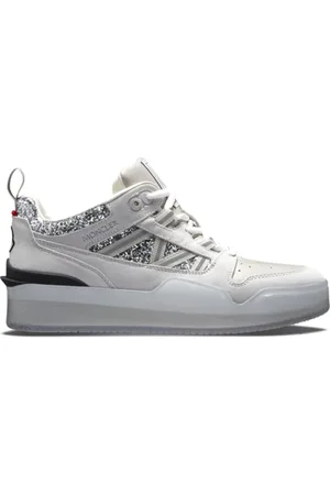 Moncler Sko, Dame, Hvid, 37 1/2 EU, Uld, Stilfulde sneakers til hverdagsbrug