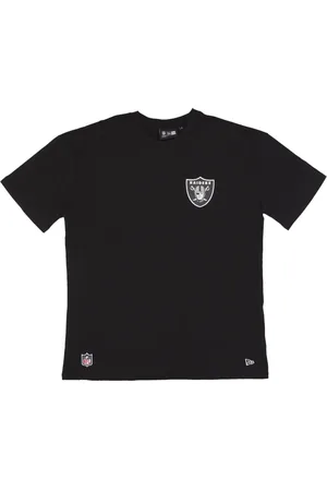 New Era Top, Herre, Sort, M, Lasrai Raiders Oversize Tee Sort/Hvid