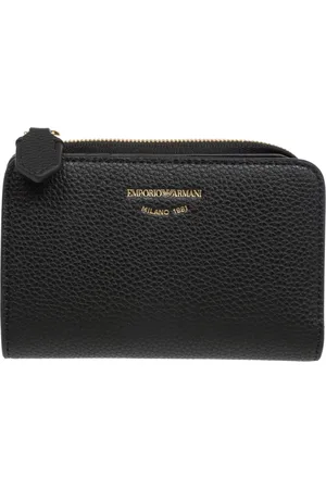 Emporio Armani Tilbehør, Dame, Sort, ONE SIZE, Polyester, Møntpung med trykknaplukning