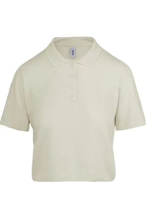 Bomboogie Top, Dame, , S, Bomuld, Linen Cotton Knit Polo Shirt