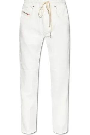 Diesel Bukser, Dame, Hvid, W25, Uld, Slim-fit Bukser