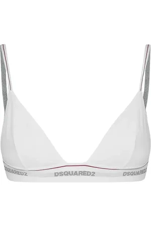 Dsquared2 Undertøj, Dame, Hvid, S, Bomuld, Sporty Hvid Trekants BH