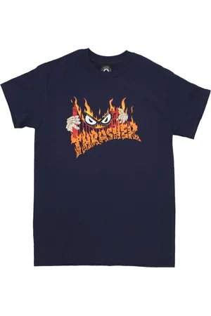 Thrasher Top, Herre, Blå, S, Bomuld, Neckface Navy Herre T-shirt