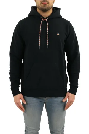 MARCELO BURLON Sweathshirts & Hoodies, Herre, Sort, L, Uld, Farverig Cross Regular Hættetrøje