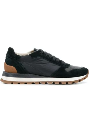 Brunello Cucinelli Sko, Dame, Sort, 39 EU, Læder, Sort Læder Sneakers