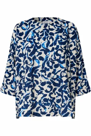 Masai Bluser & Skjorter, Dame, Blå, 2XL, Uld, Oversized Tee med ¾ Ærmer