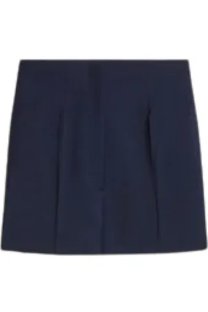 Sportmax Shorts, Dame, Blå, S, Uld, Højtaljede Canvas Shorts i Uldblanding