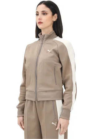 PUMA Sweathshirts & Hoodies, Dame, Brun, S, Brun Zip T7 Sweater Kvinders Jakke