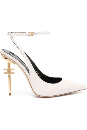 Elisabetta Franchi Sko, Dame, Gul, 38 EU, Læder, Nappa læder slingback med justerbar rem