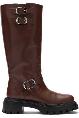 Stuart Weitzman Sko, Dame, Brun, 39 1/2 EU, Læder, Emerson Moto Støvle