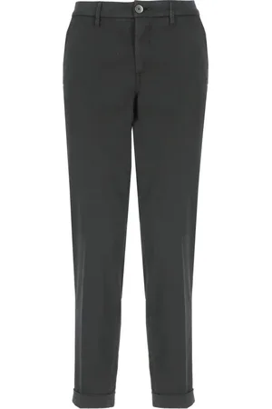 FAY Bukser, Dame, Sort, W27, Bomuld, Sort bomuldsblanding cropped bukser