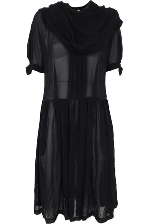 Comme des Garçons Kjole, Dame, Sort, S, Bomuld, Navy Dame Kjole i Én Del