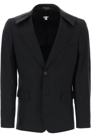 Comme des Garçons Jakke, Herre, Sort, M, Satin, Satin Collar Blazer