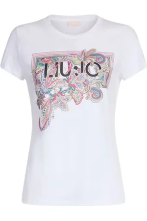 Liu Jo Top, Dame, Hvid, XS, Bomuld, Blomstret T-shirt
