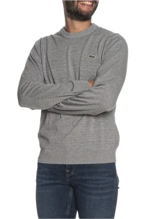 Lacoste Strik, Herre, Grå, XS, Uld, Grå sweater i klassisk stil