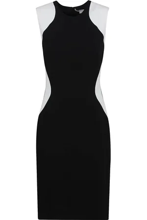 Stella McCartney Kjole, Dame, Sort, 2XS, Ærmeløs sort viskose etuikjole