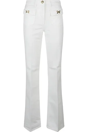 Elisabetta Franchi Jeans, Dame, Hvid, W26, Denim, Klassiske denimjeans