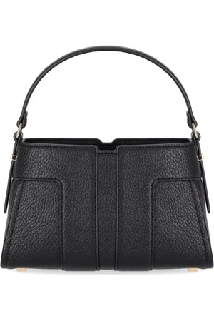 Elisabetta Franchi Taske, Dame, Sort, ONE SIZE, Uld, Sort lille håndtaske med guldlukning