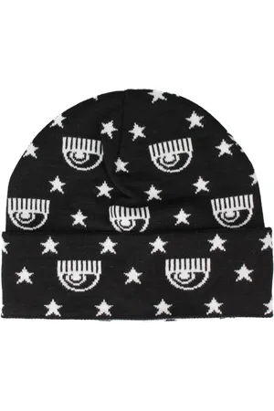 Chiara Ferragni Tilbehør, Dame, Sort, ONE SIZE, Uld, Beanie