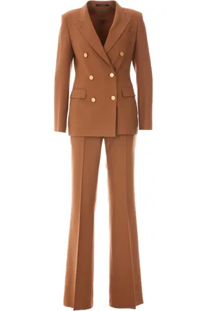 TAGLIATORE Jakkesæt, Dame, Brun, S, Uld, Double-Breasted Suit
