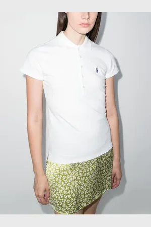 Ralph Lauren Top, Dame, Hvid, XL, Bomuld, Polo Shirt - XS - Bomuld/Spandex Blanding