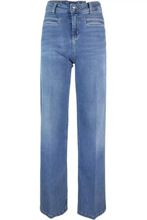 Liu Jo Jeans, Dame, Blå, W28, Bomuld, Højtaljede Jeans med Lommer