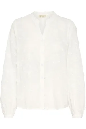 Cream Bluser & Skjorter, Dame, Hvid, XS, Marshmallow Skjorte med V-Hals
