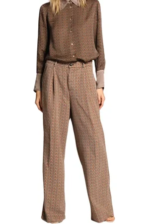 Masons Bukser, Dame, Brun, XS, Wide Plisserede Chino Bukser