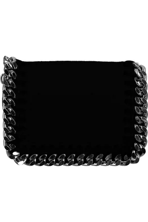 Stella McCartney Tilbehør, Dame, Sort, ONE SIZE, Læder, Chain Detail Wallet
