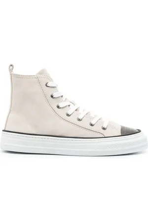Brunello Cucinelli Sko, Dame, , 41 EU, Læder, Embellished High-Top Sneakers