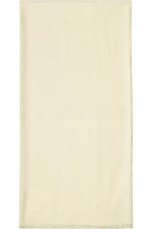 Elisabetta Franchi Tilbehør, Dame, , ONE SIZE, Gul Pashmina Tørklæde med Frynser