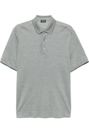 Ermenegildo Zegna Top, Herre, Grøn, 2XL, Bomuld, Silke- og bomuldspoloshirt