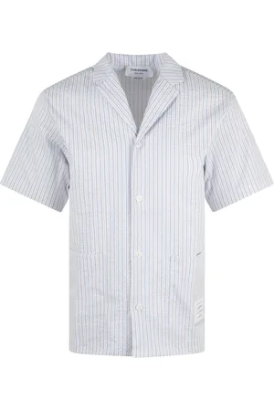Thom Browne Skjorte, Herre, Hvid, M, Nylon, Swim Seersucker Shirt