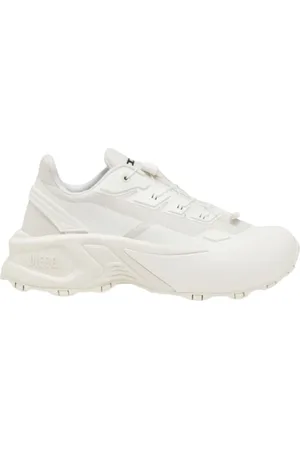 Diesel Sko, Herre, Hvid, 44 EU, Polyester, Cage Sneakers