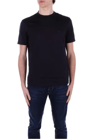 Emporio Armani Top, Herre, Blå, L, Bomuld, Blå Logo T-shirts og Poloer
