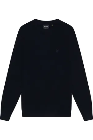 Lyle & Scott Strik, Herre, Blå, XL, Uld, Tonal Eagle Lambswool Crew Neck Jumper